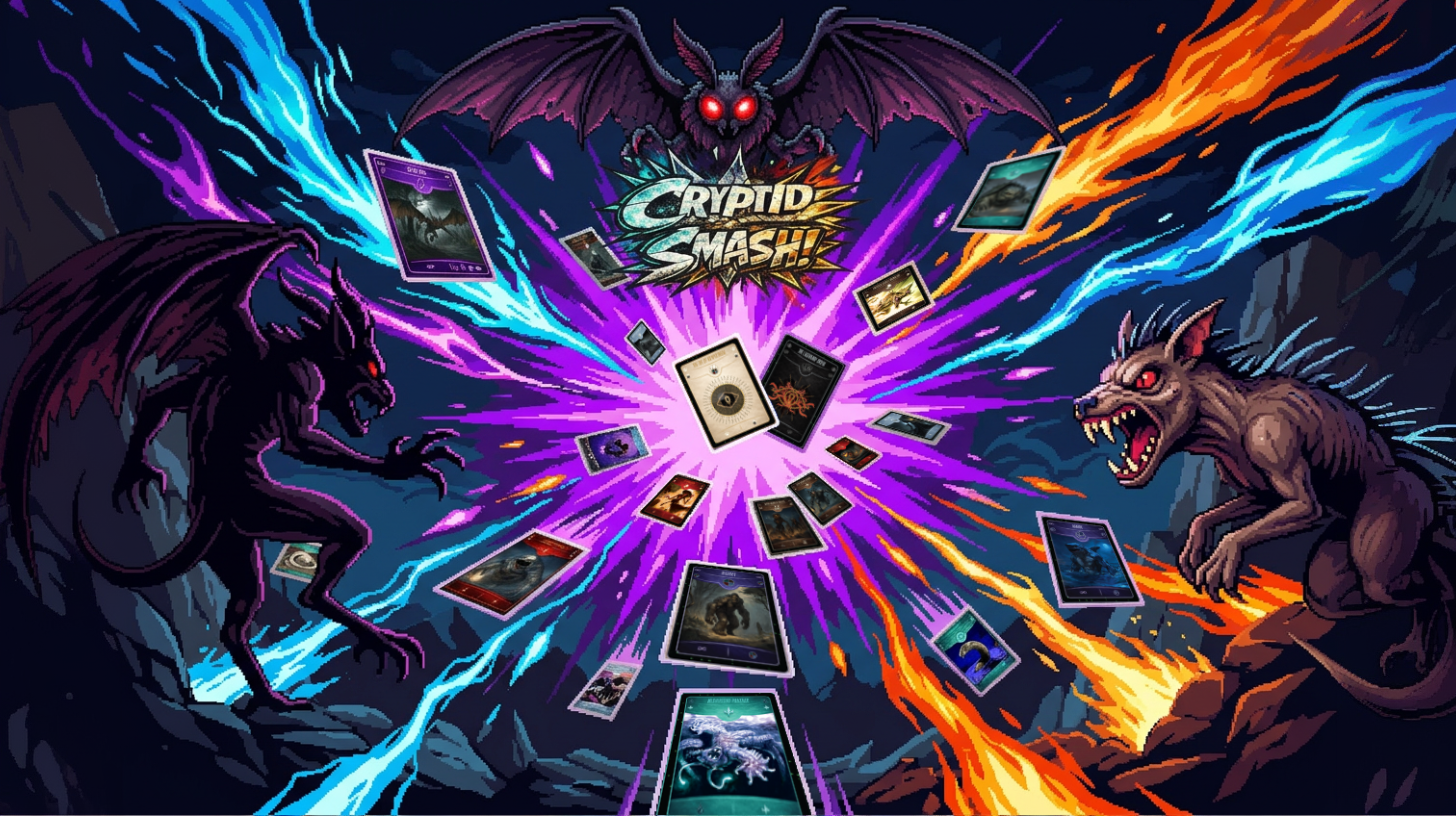 Game cover for 'Cryptid Smash!' with cryptid creatures and vibrant colors.
Cryptid Smash by Noctilux Games