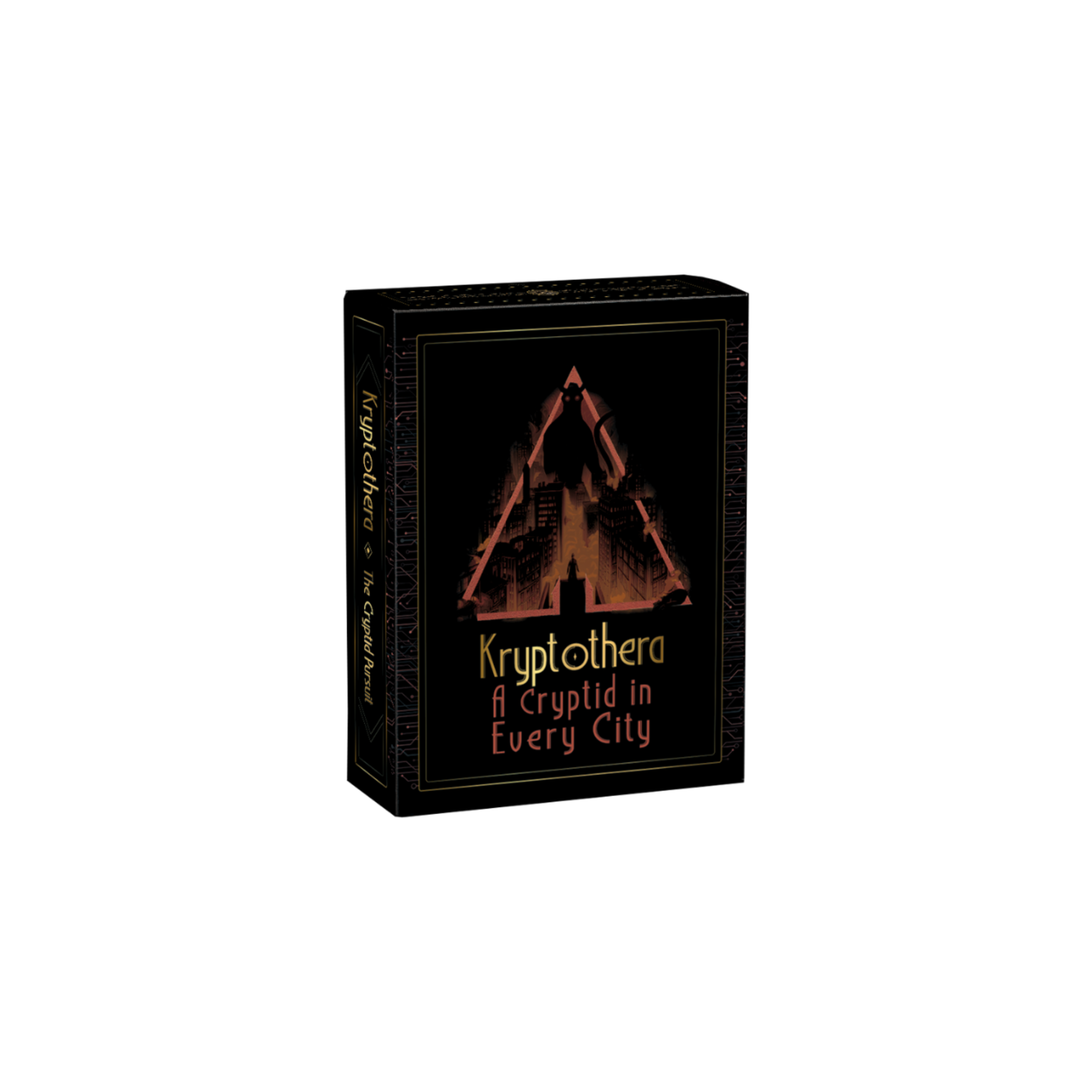 Kryptothera a cryptid in every city expansion board game box cover