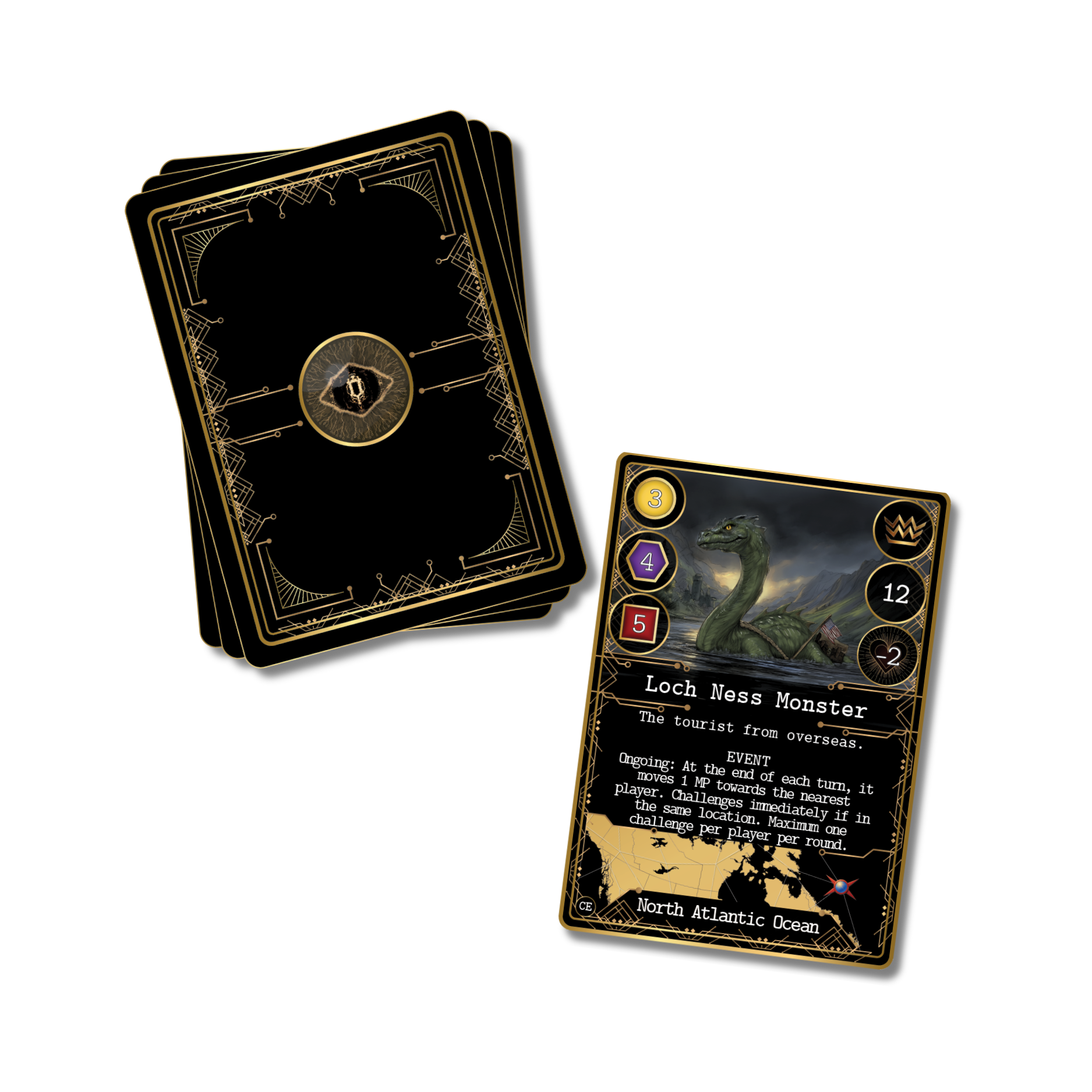 Loch Ness Monster legendary cryptid card from Kryptothera Cultural Exchange expansion