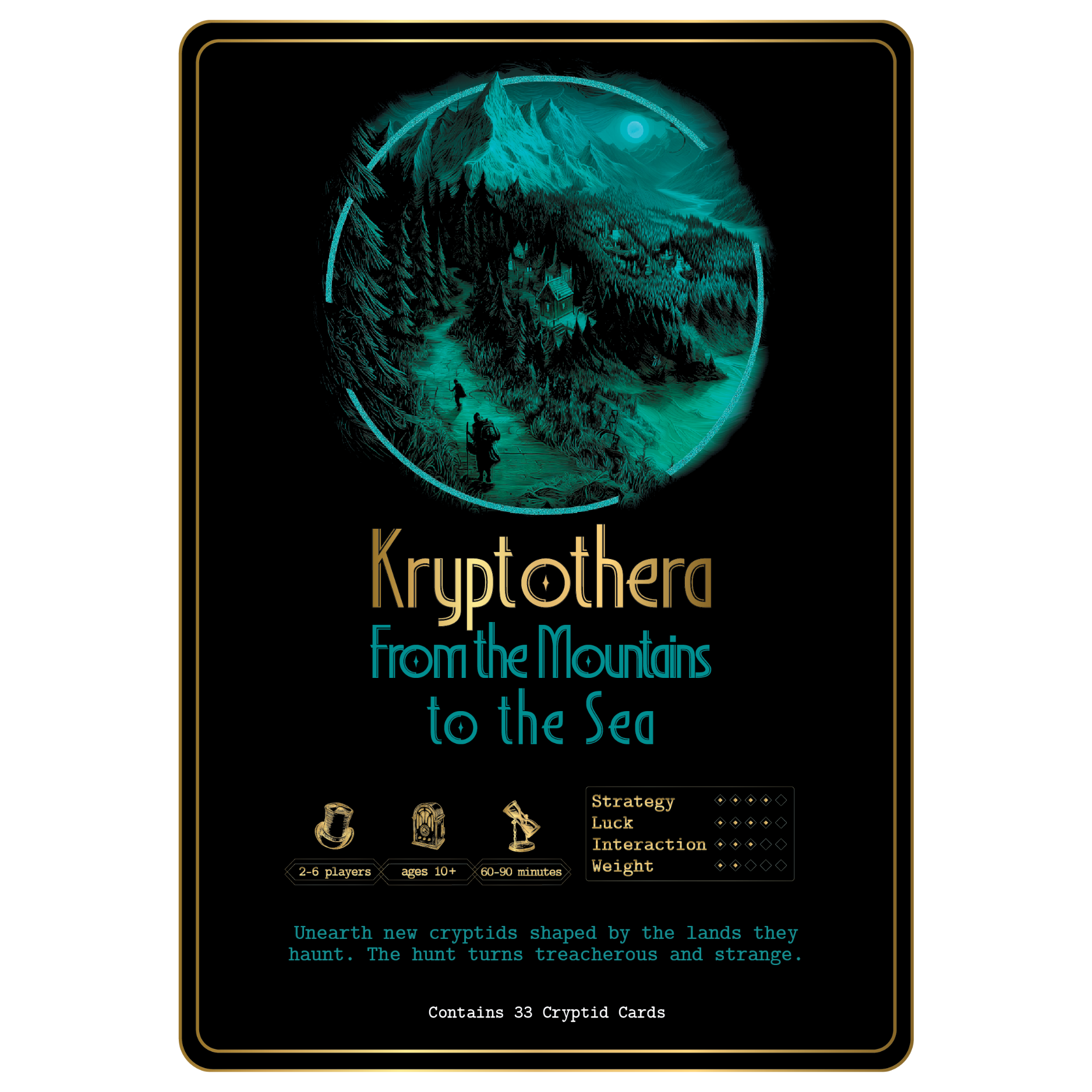 Kryptothera From the Mountains to the Sea expansion details showing player count, play time, age rating and complexity