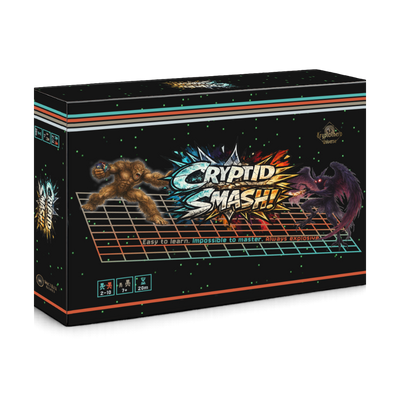 cryptid smash card game box with bigfoot and mothman cover art