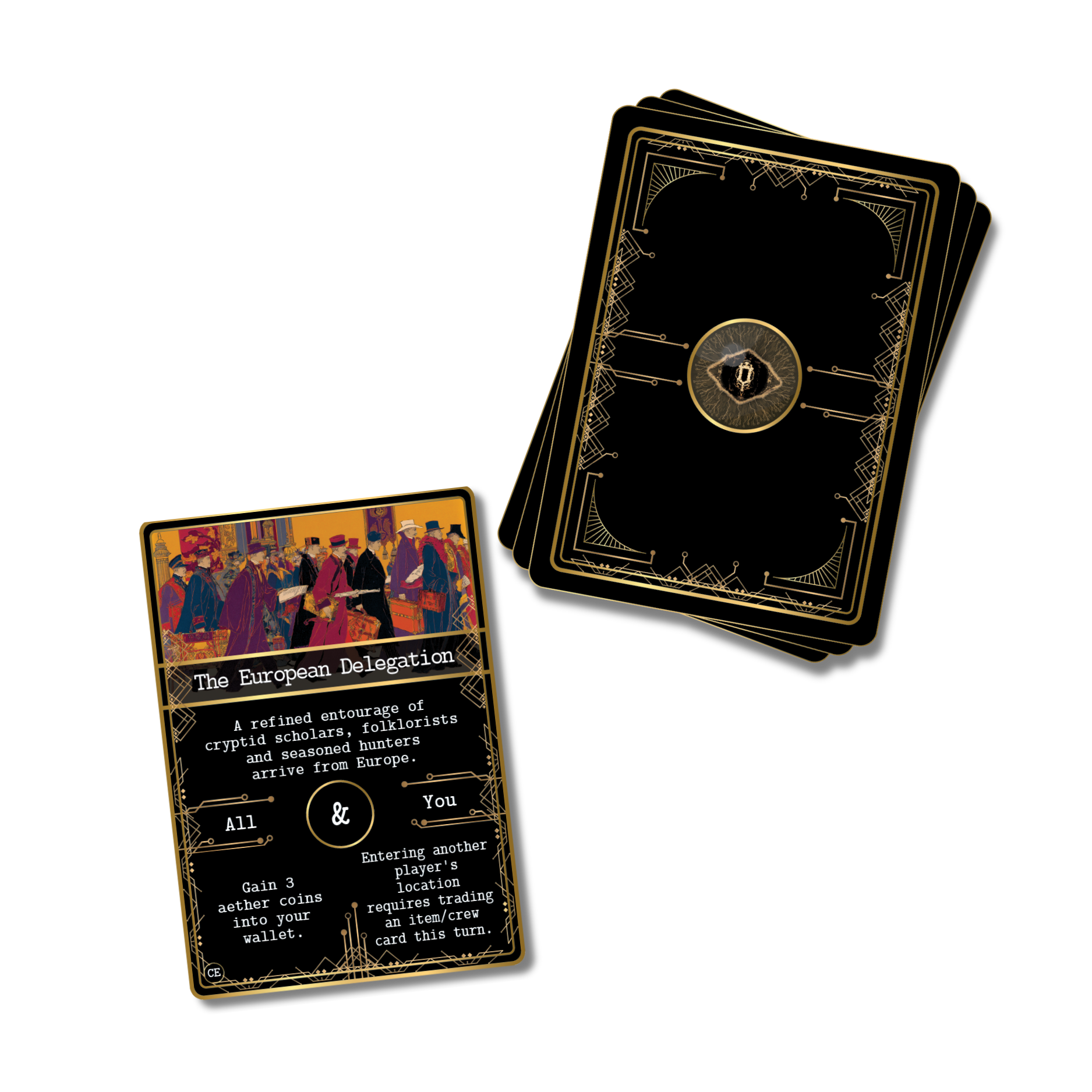 European Delegation event card from Kryptothera Cultural Exchange expansion