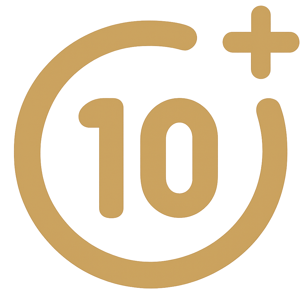 Icon showcasing appropriate age of game at 10 years or older