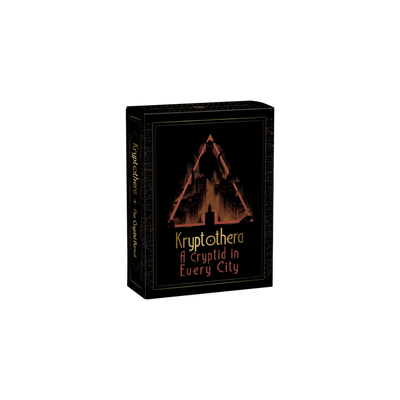 Kryptothera a cryptid in every city expansion board game box cover