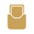 Icon showing sleeved-card friendly storage for the Kryptothera Custom Inlay