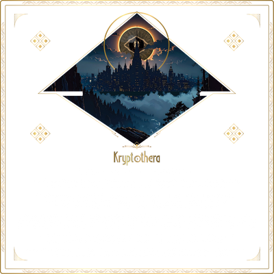 Art deco city powered by aether energy in the Kryptothera board game lore artwork
